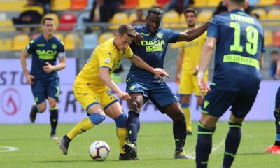 Frosinone-Udinese 1-3, le pagelle: Okaka mattatore, Valzania in difficoltà