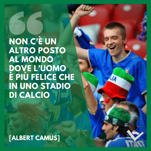 tifoso stadio frasi calcio Albert Camus