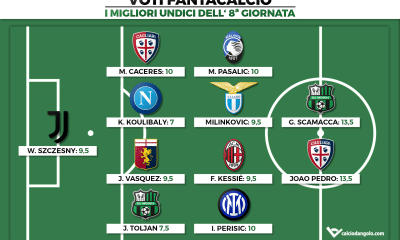 Voti Fantacalcio: I migliori undici dell&rsquo;8a giornata di Fantacalcio