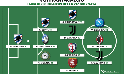 Voti Fantacalcio: I migliori giocatori della 24a giornata di Fantacalcio