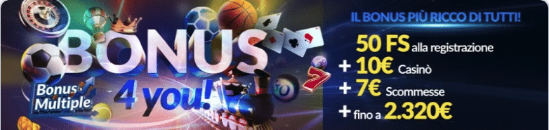 Eurobet: bonus benvenuto disponibili ai nuovi clienti