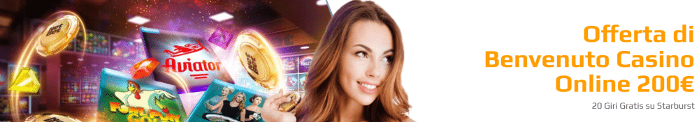 Il welcome bonus per il casinò