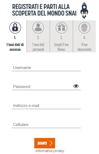 Come registrarsi con il codice promozionale Snai