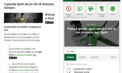 Unibet app: tutti i vantaggi per chi effettua il download