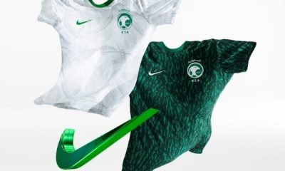 Mondiali di Qatar 2022: la maglia dell&rsquo;Arabia Saudita