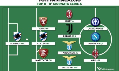 Voti Fantacalcio: la Top 11 dell&rsquo;undicesima giornata di Serie A 2022/2023