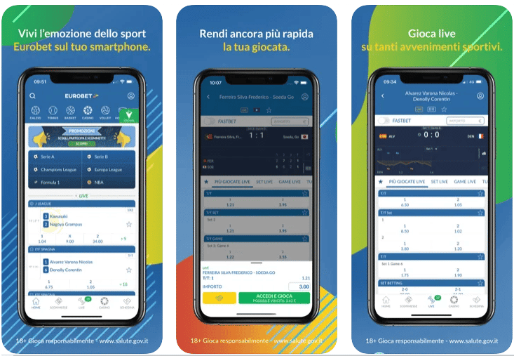 App mobile &ndash; Eurobet Vince