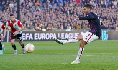 Europa League, Feyenoord-Roma 1-0: Pellegrini sbaglia, Wieffer no