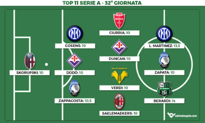 Voti Fantacalcio: la Top 11 della 32&ordf; giornata di Serie A 2022/2023