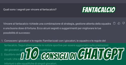 I 10 segreti per vincere al fantacalcio secondo l’intelligenza artificiale: garantisce ChatGPT