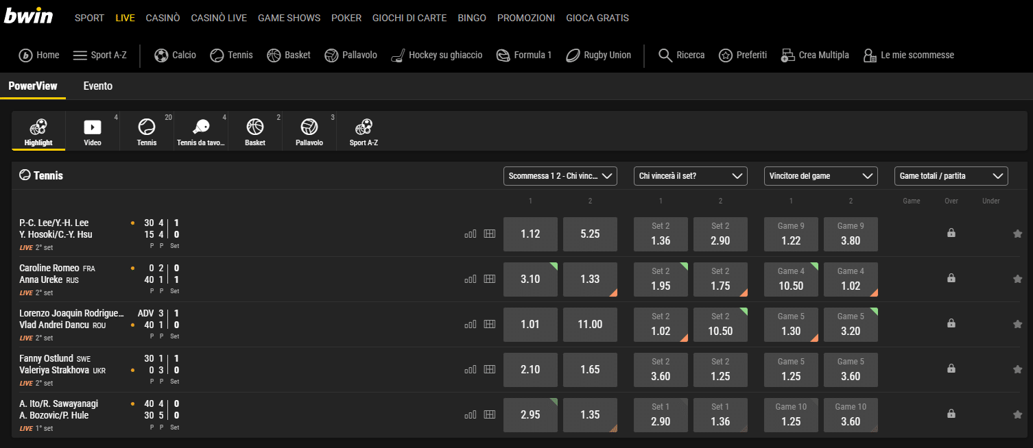quote sulle scommesse