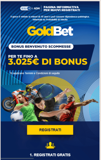 goldbet app bonus benvenuto