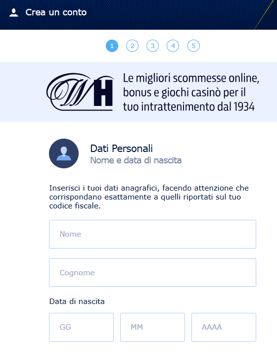 codice promozionale william hill