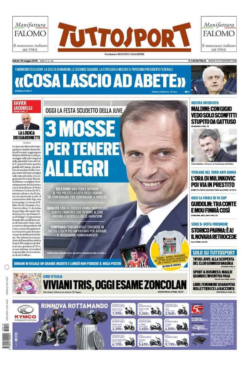 prima-pagina-tuttosport-sabato-19-maggio