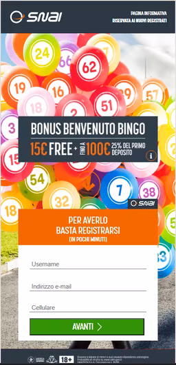 codice bonus snai bingo