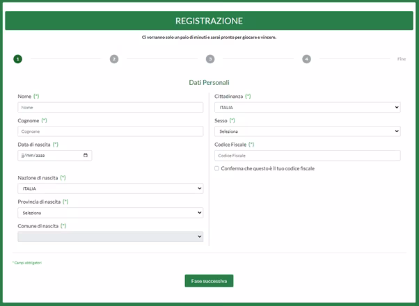 betaland registrazione