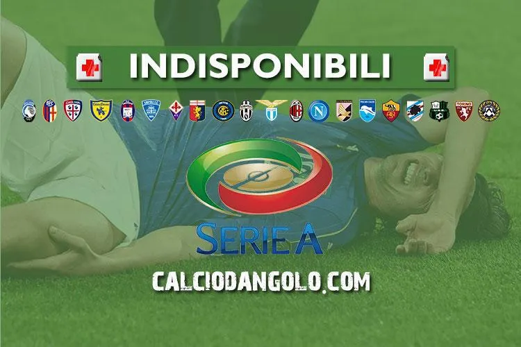 Indisponibili Serie A: tutti gli infortunati e gli squalificati