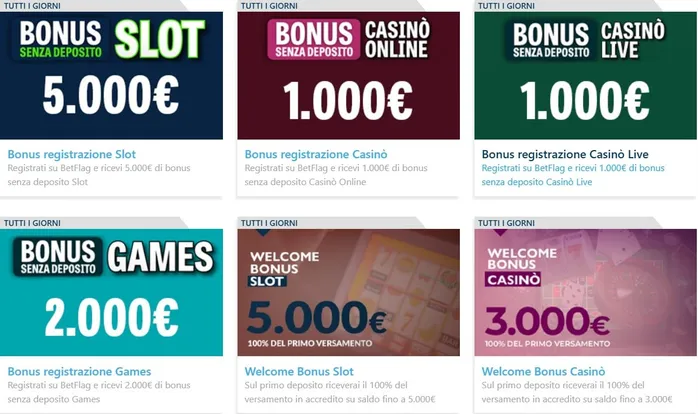 Betflag App-Bonus benvenuto
