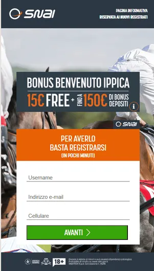 codice bonus snai ippica