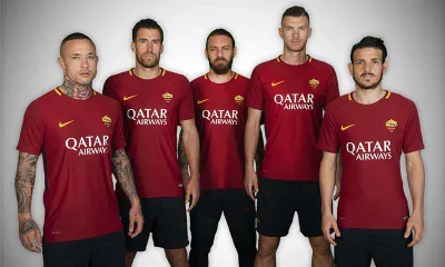 Debutta lo sponsor Qatar Airways sulla maglia della Roma. L&rsquo;ultimo di una storia iniziata 40 anni fa