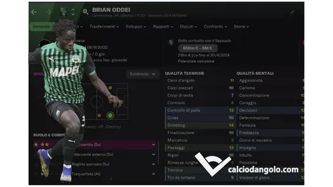 Brian Oddei, il nuovo Berardi pronto a fare le fortune del Sassuolo