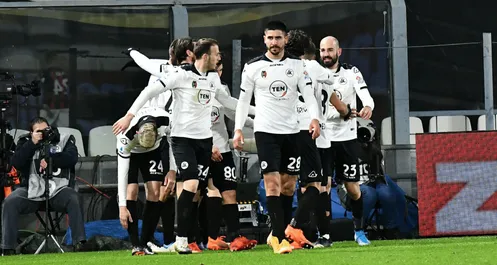 Esultanza gol giocatori Spezia