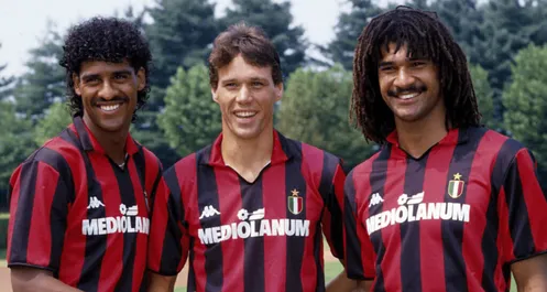 Frank Rijkaard Marco Van Basten Ruud Gullit Milan