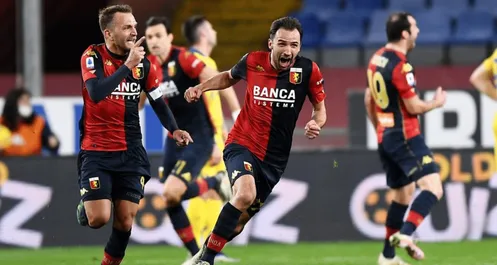 esultanza gol Milan Badelj Criscito Genoa