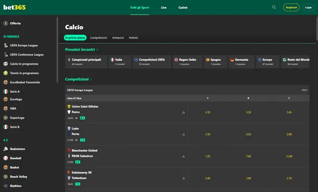 codice bet365