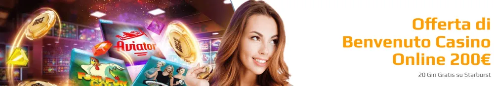 Il welcome bonus per il casinò