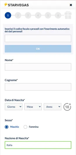codice promozionale Starvegas