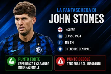 Fantacalcio, la scheda di Stones all&rsquo;Inter: esperienza e qualit&agrave;, ma quanti infortuni!