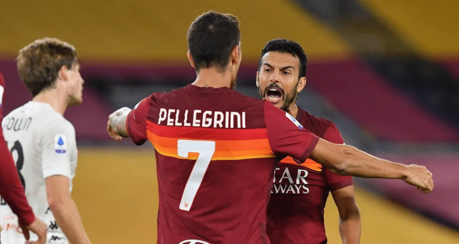 Esultanza Pellegrini Pedro Roma