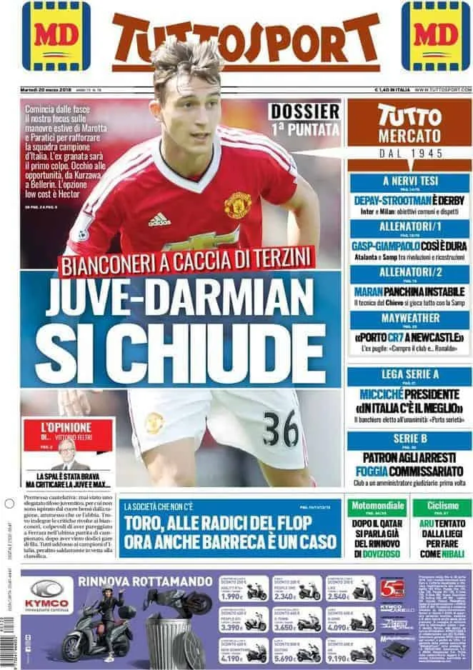 prima pagina tuttosport 20 marzo
