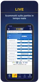 Tutte le opzioni di gioco su Goldbet Live