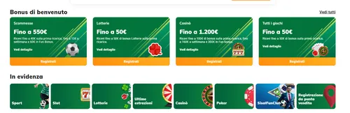 Bonus Sisal e promozioni attive sull’operatore