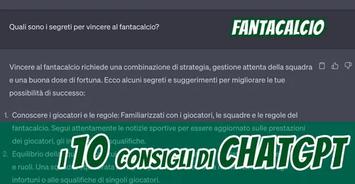 I 10 segreti per vincere al fantacalcio secondo l’intelligenza artificiale: garantisce ChatGPT