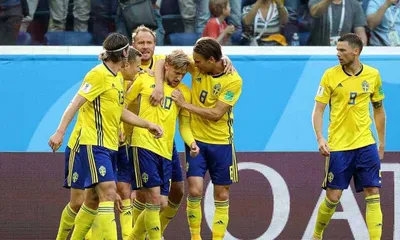 Esultanza gol Forsberg Svezia