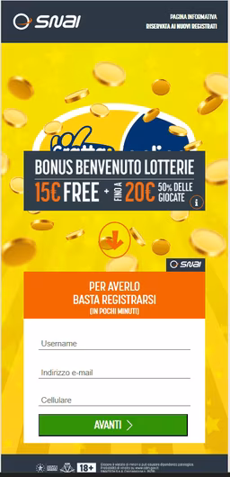 codice bonus snai lotterie