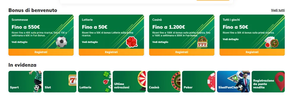 tutti promozioni sisal