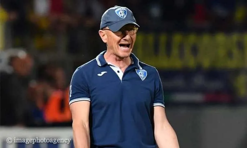 Empoli-Roma, Andreazzoli: “Ringrazio i ragazzi, meritavamo la vittoria. Bravissimi in difesa”