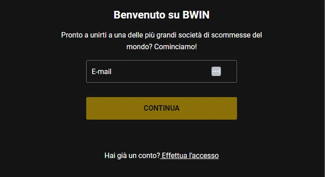 bwin registrazione