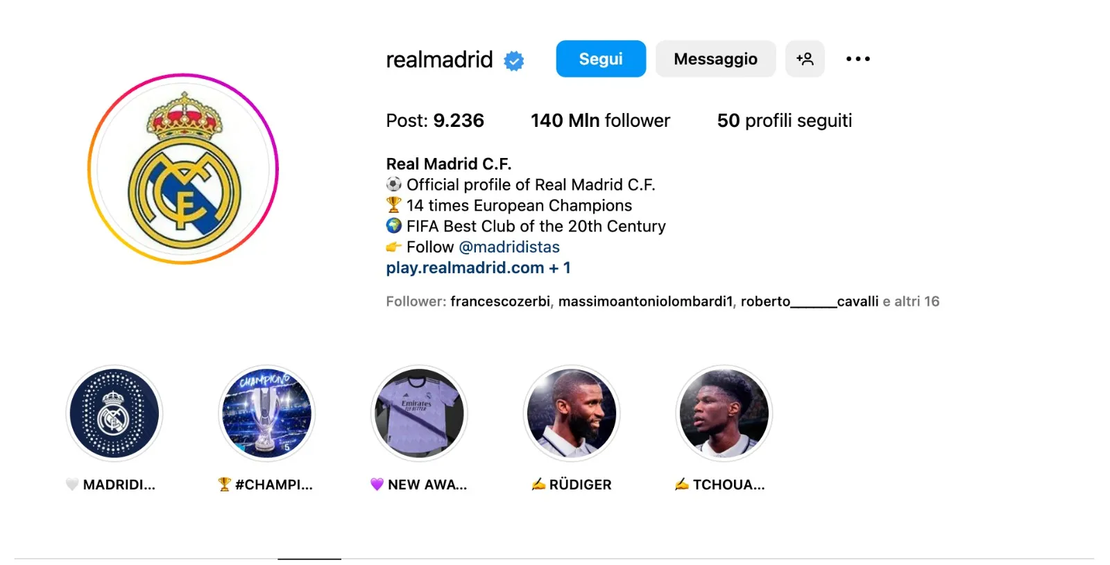 Le squadre con più follower sui social: Real in vetta, Juventus in top10
