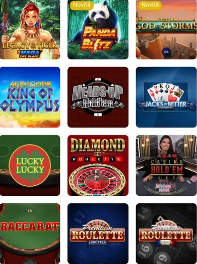 Minniebet recenzione-Giochi di casinò