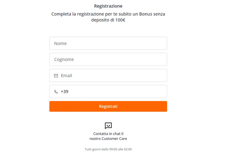 betsson registrazione