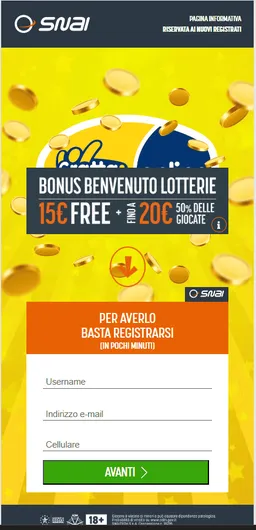 codice bonus snai lotterie