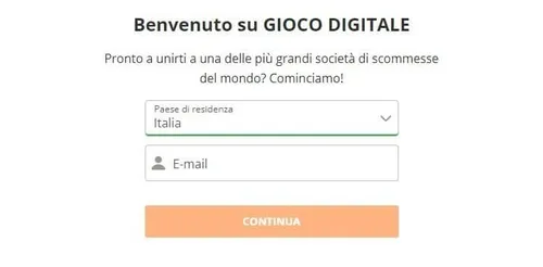 gioco digitale registrazione