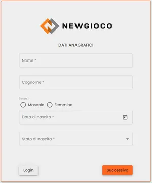 Newgioco registrazione