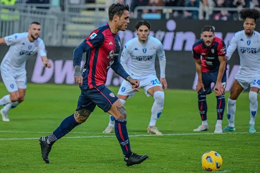 Cagliari, che guaio i rigori: terzo errore dal dischetto, la classifica piange