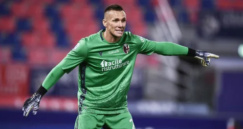 Bologna, infortunio per Skorupski: il comunicato del club sulle sue condizioni